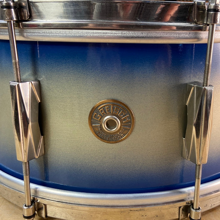 Gretsch VINTAGE 6.5" x 14" Snare Drum - Blue & Silver Duco