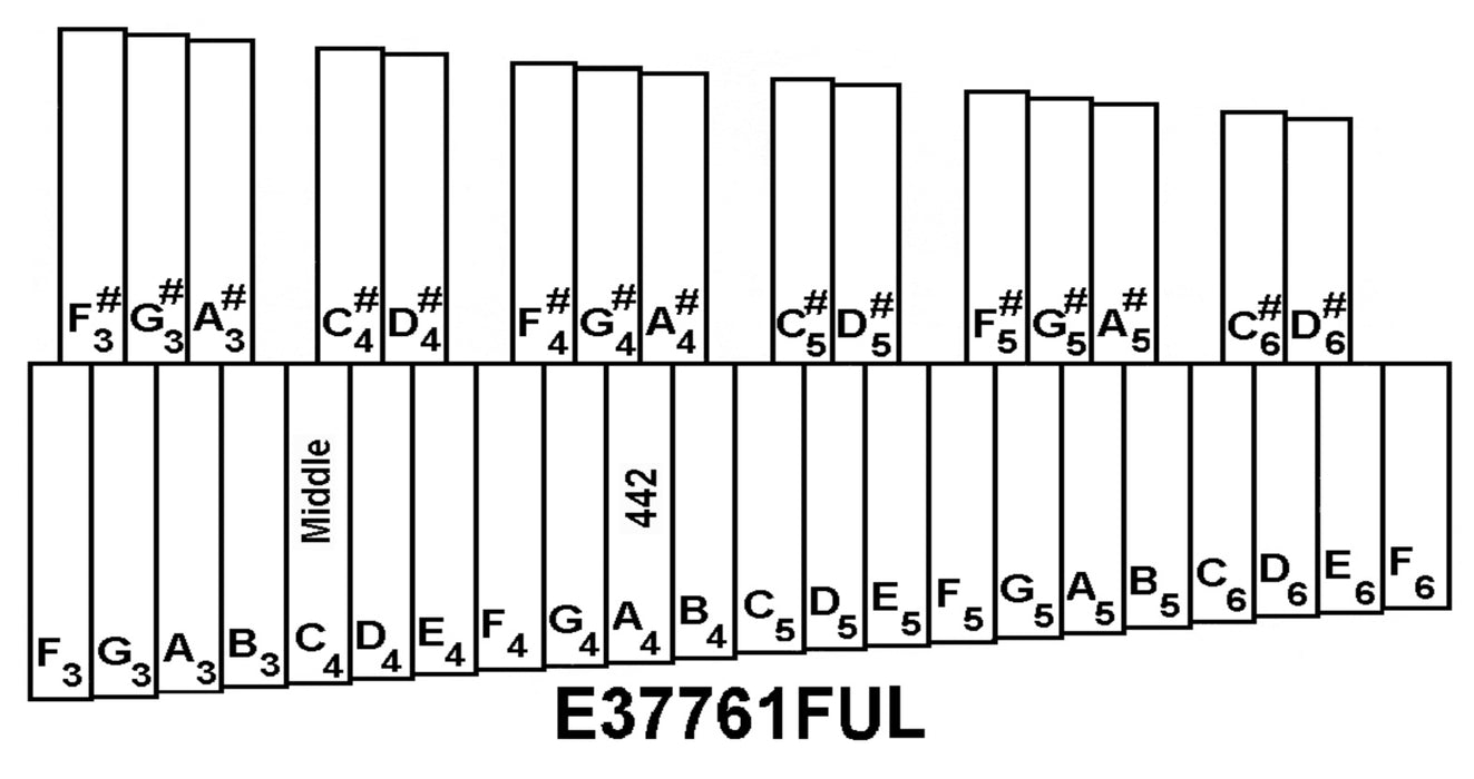 Musser M48S M55 Vibraphone Replacement Bars - Complete Set
