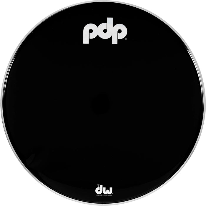 PDP 18" Black Bass Drum Head w/ Logo