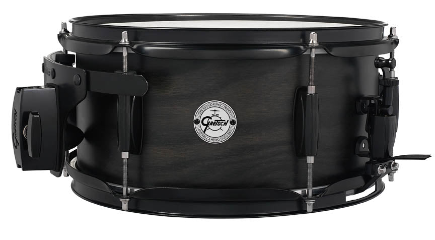 Gretsch Silver Series Snare Drum - 6" x 10" Satin Ebony Ash Shell w/ GTS Mount