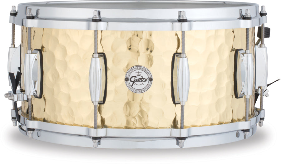 Gretsch Silver Series Snare Drum - 6.5" x 14" Hammered Brass Shell