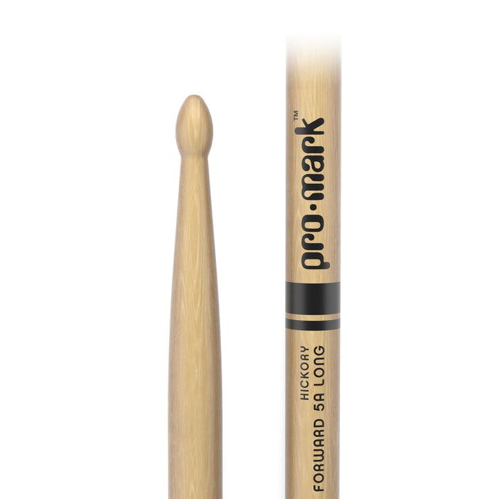 ProMark Classic Forward 5A Long Hickory Drumstick, Oval Wood Tip