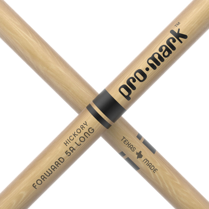 ProMark Classic Forward 5A Long Hickory Drumstick, Oval Wood Tip
