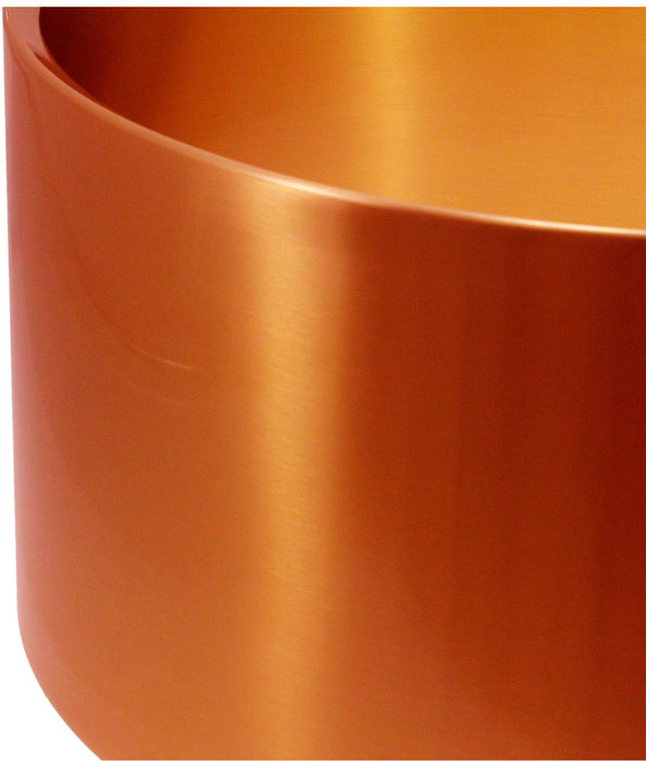 8" x 14" Lacquered Polished Copper Snare Drum Shell