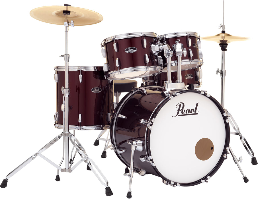 Pearl Roadshow 20" Complete Drum Kit w/ Cymbals - Red Wine