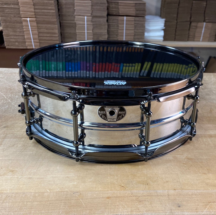 Ludwig USED 5" x 14" Black Magic Stainless Steel Snare Drum