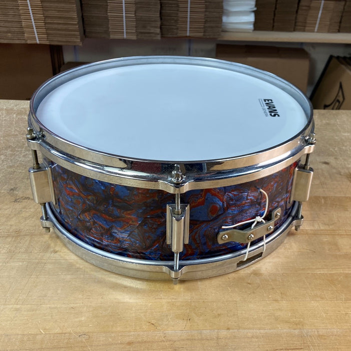 Kent / Lido VINTAGE 5" x 14" Snare Drum - Red & Blue Pearl