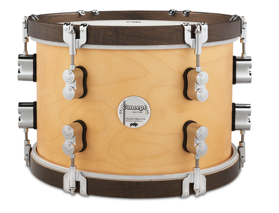 PDP Concept Classic 8" x 12 Tom Natural w/ Walnut Hoops