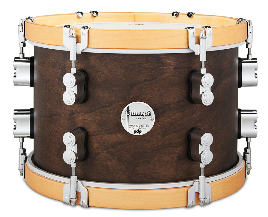 PDP Concept Classic 8" x 12 Tom Walnut w/ Natural Hoops