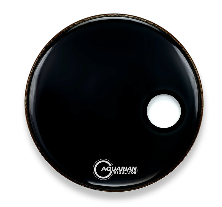 Aquarian 16" Regulator Front Bass Black w / 4.75" Hole