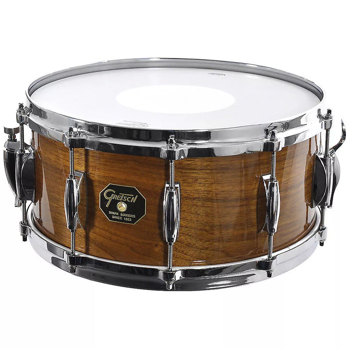 Gretsch 6.5"x14" Solid Walnut Snare Drum - Lightning Throwoff