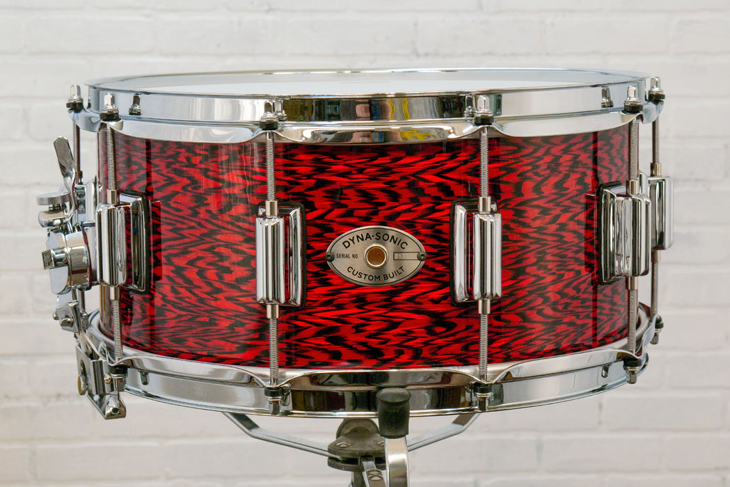 Rogers Dynasonic 6.5" x 14" Wood Shell Snare Drum - Red Onyx w/ Beavertail Lugs