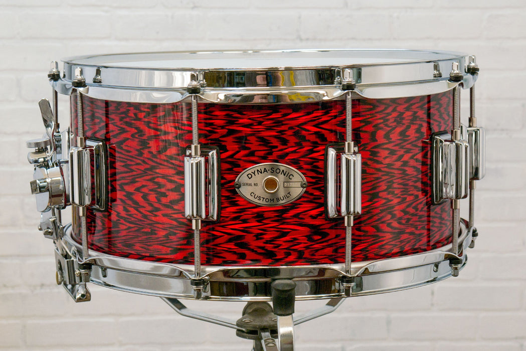 Rogers Dynasonic 6.5" x 14" Wood Shell Snare Drum - Red Onyx w/ Beavertail Lugs - DEMO