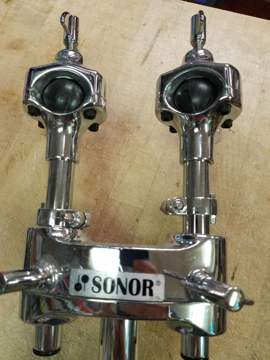 2 SONOR 400 Hex Arm TOM Drum HOLDERS w/ Memory Locks & Post