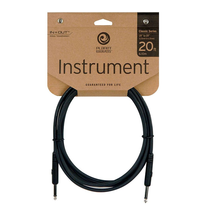 Planet Waves 20' Classic Series 1/4" Instrument Cable