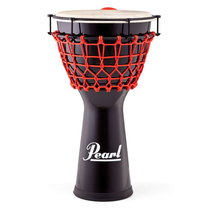 Pearl EZ Tune Rope Wood Djembe 14" - Gloss Black w/ Red Ropes