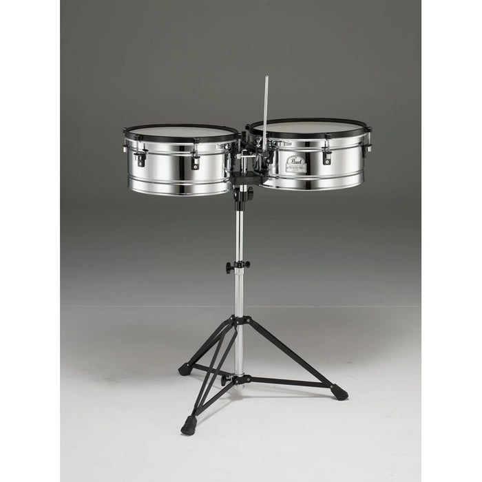 Pearl 14x7"/15x7" Steel Timbales w/Tilting Stand