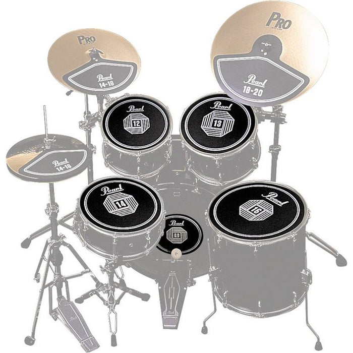 Pearl Rubber Disk Set for Drum Set (12",13",14",16",BD)
