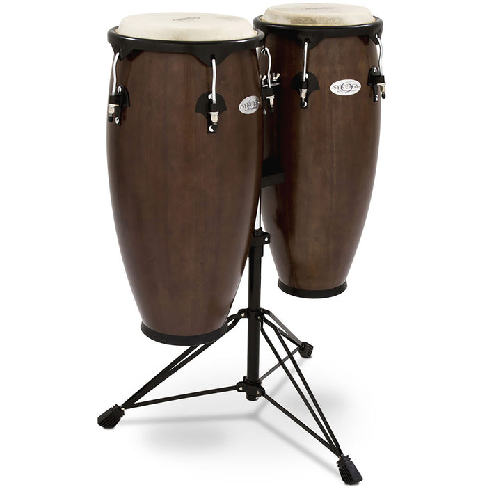 Toca Synergy 10" & 11" Conga Set Double Stand, Tobacco Brown 2300TOB