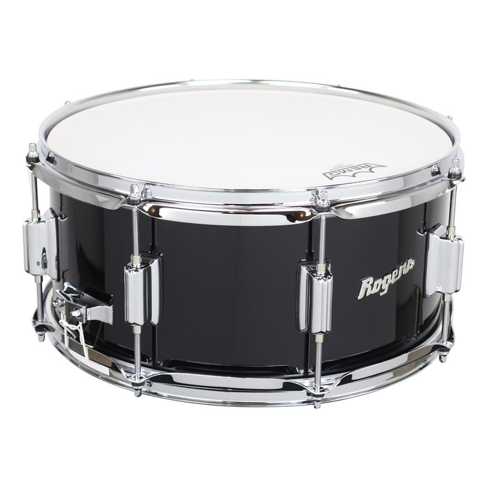 Rogers 6.5" x 14" Powertone Snare Drum - Piano Black