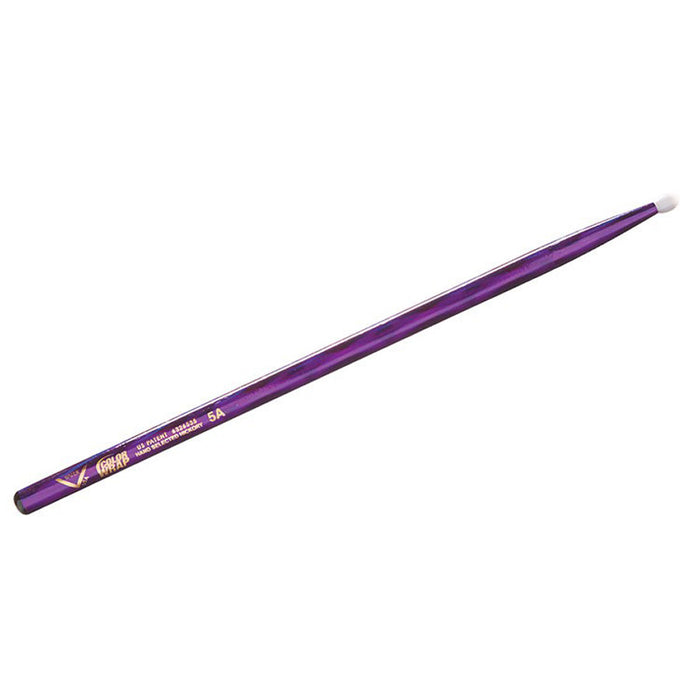Vater Color Wrap 5A Purple Optic Drum Sticks - Nylon Tip