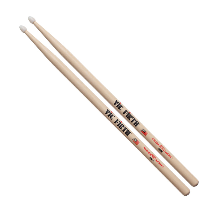 Vic Firth American Classic 5BN Drum Sticks - Nylon Tip