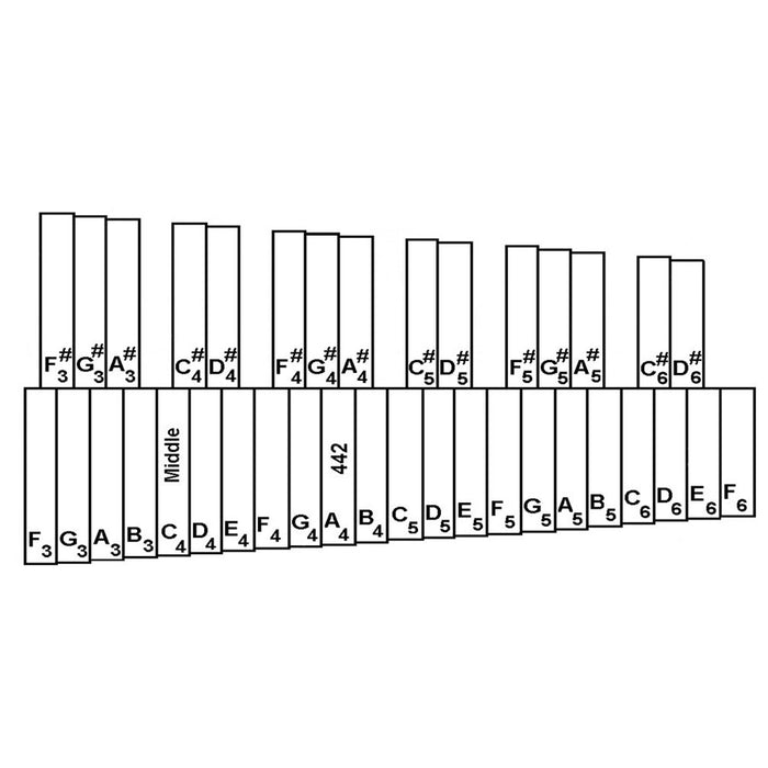 Musser M44 Vibraphone Replacement Bars - Complete Set