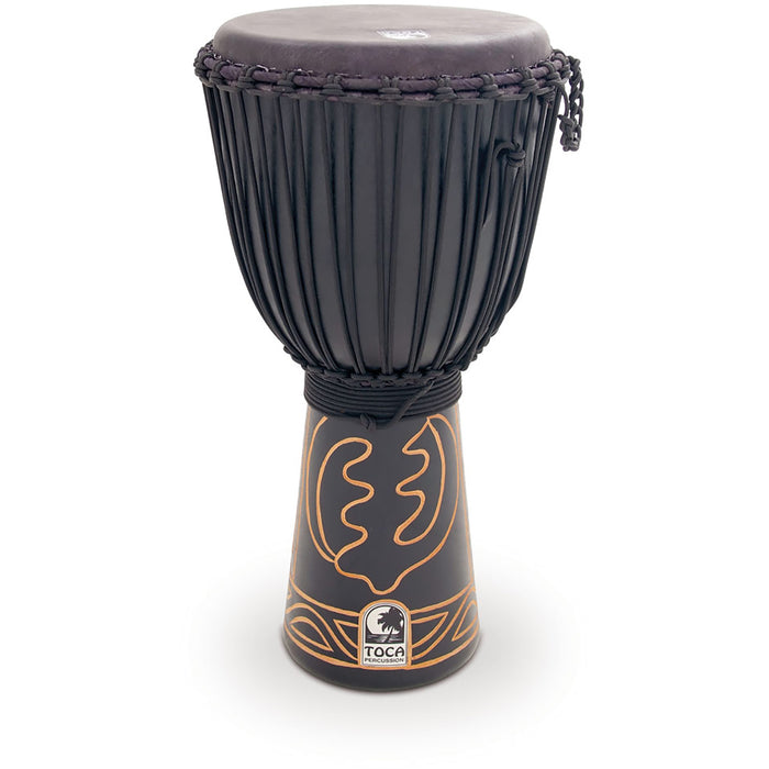 Toca 12" Black Mamba Djembe with Bag and Djembe Hat