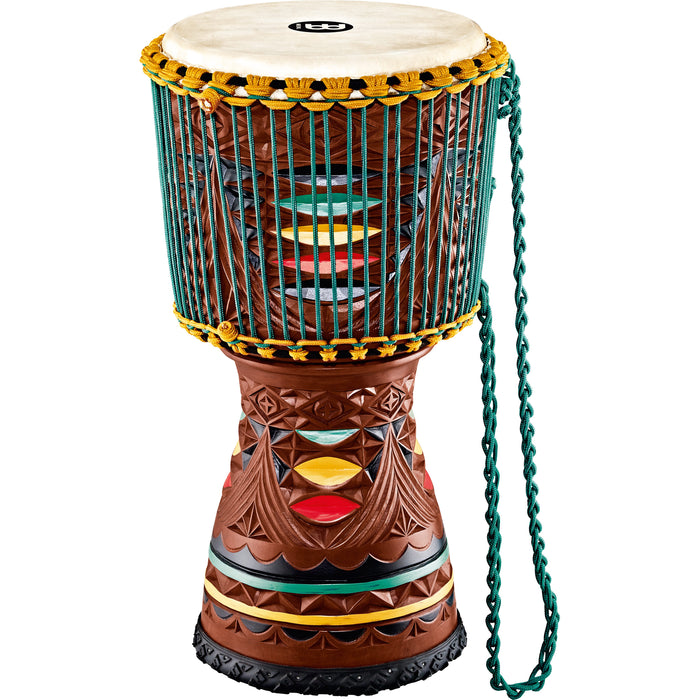 Meinl Artisan Edition Tongo Carved Djembe 12" Coloured Ornamental Carving