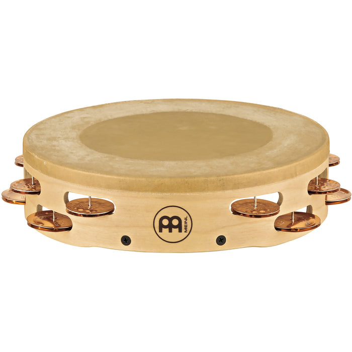 Meinl Artisan Head Wood Tambourine Cymbal Bronze Jingles 2 Rows Maple