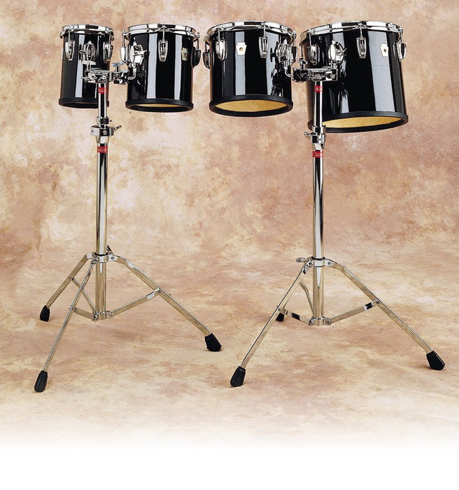 Ludwig 6", 8", 10", 12" High Range Concert Tom Set w/ Stands - Mahogany Stain