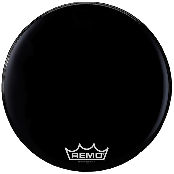 Remo POWERMAX Bass Drum Head - Crimplock - Ebony 14 inch