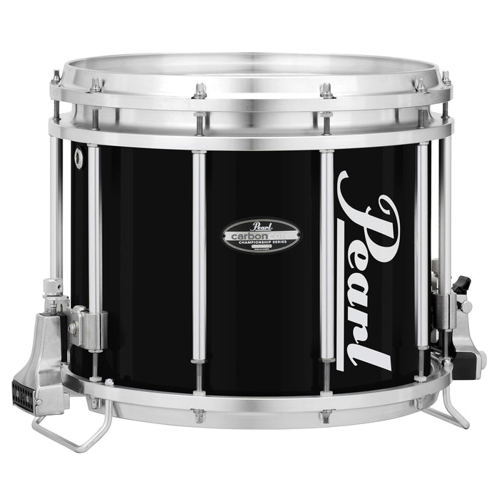13x11 Championship FFX CarbonCore Marching Snare Drum in Piano Black Lacquer