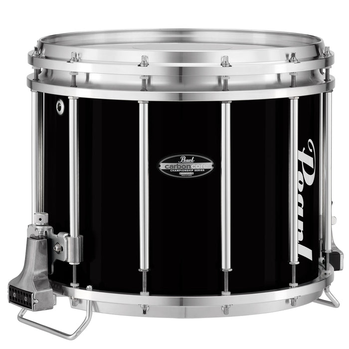 14x12 Championship FFX CarbonCore Marching Snare Drum in Piano Black Lacquer