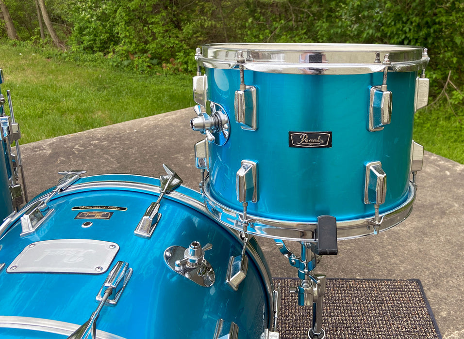 Pearl '70s Fiberglass 4pc kit - Blue Satin