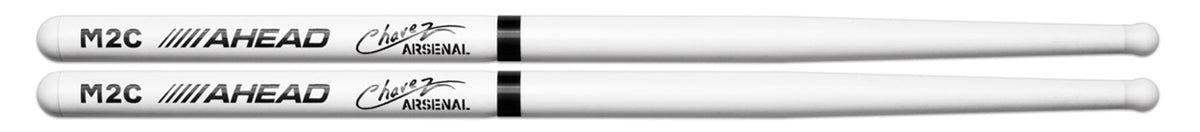 Ahead CrossRoads Country Series Drumsticks White Marching Chavez Arsenal M2S 16.75" 87 grams .695" Diameter .040" Wall Thickness w/New Short Cover