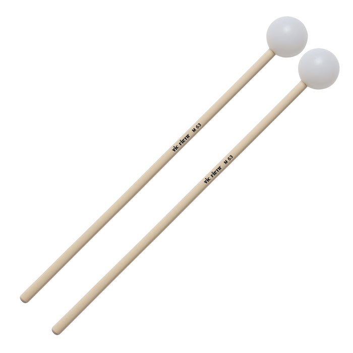 Vic Firth Corpsmaster M63 Poly Ball Bell & Xylophone Mallets - Medium