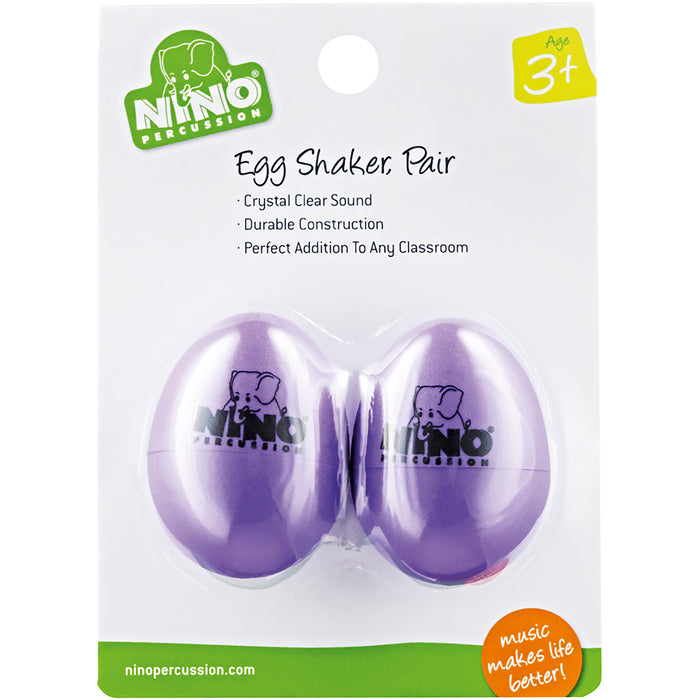 Meinl NINO Plastic Egg Shaker Pairs Aubergine
