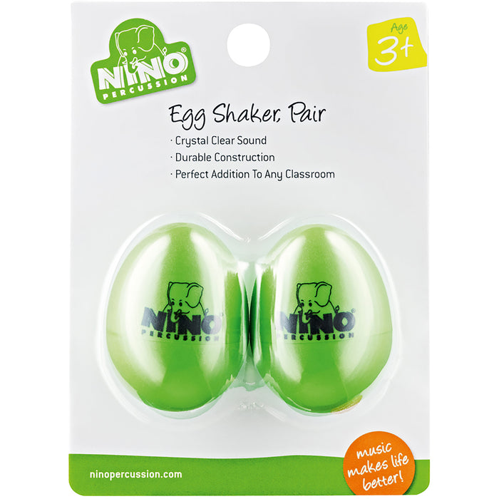 Meinl NINO Plastic Egg Shaker Pairs Grass-Green
