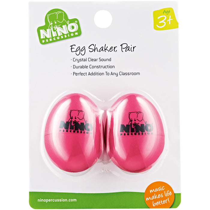 Meinl NINO Plastic Egg Shaker Pairs Strawberry Pink
