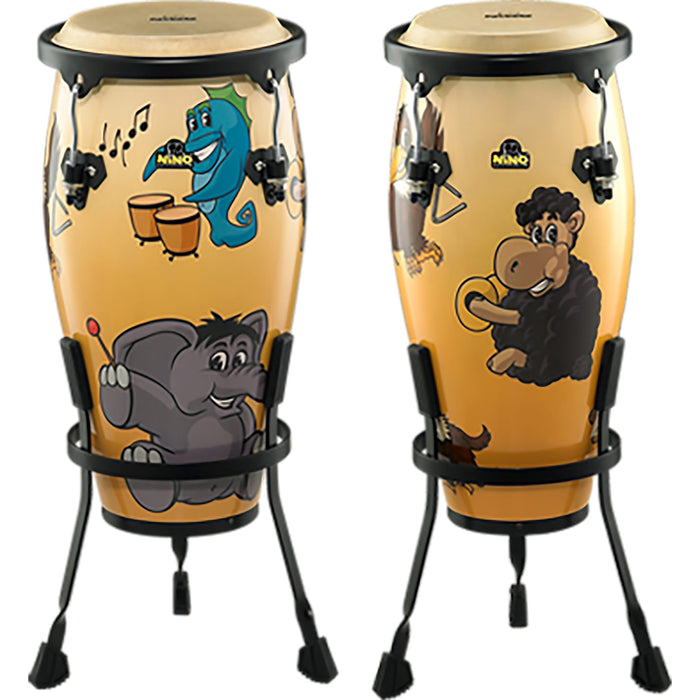 Meinl NINO Designer Series Congas 8" & 9" Set w/ Stands Musical Zoo