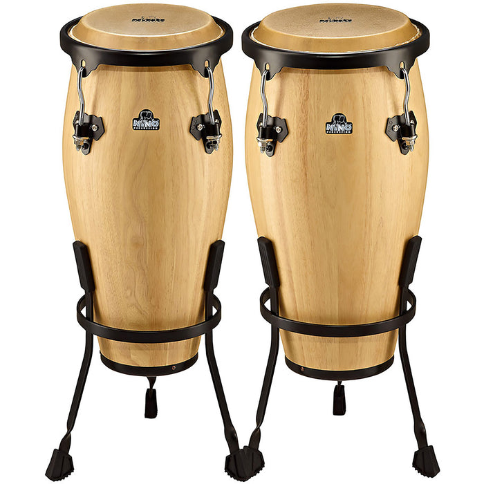 Meinl NINO Wood Congas 8" & 9" Set, Incl. Basket Stands Natural