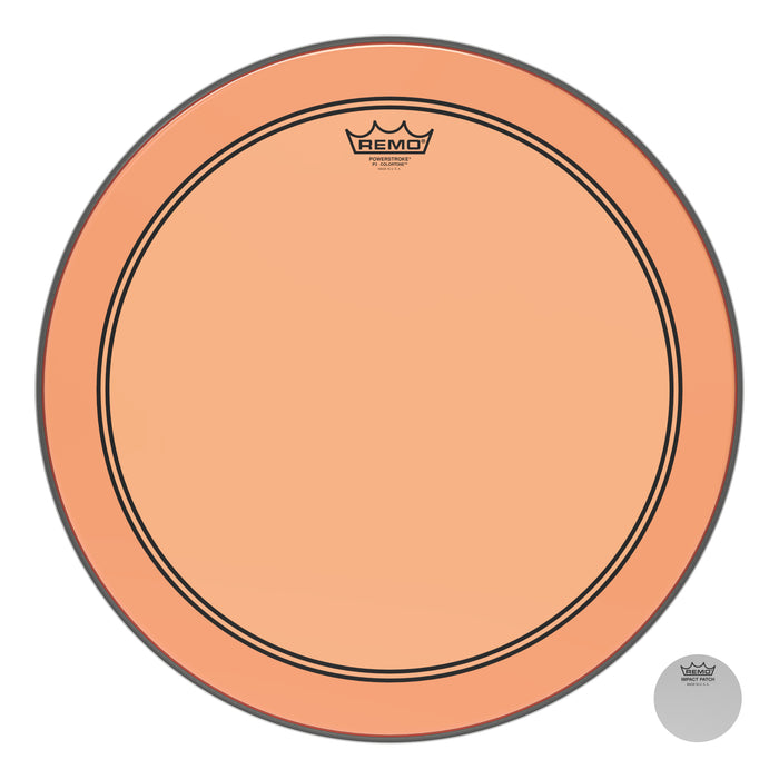 Remo Powerstroke P3 Colortone Orange Bass Drumhead 18"