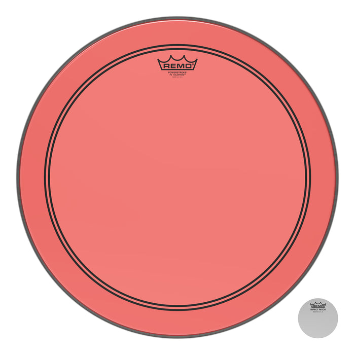 Remo Powerstroke P3 Colortone Red Bass Drumhead 18"