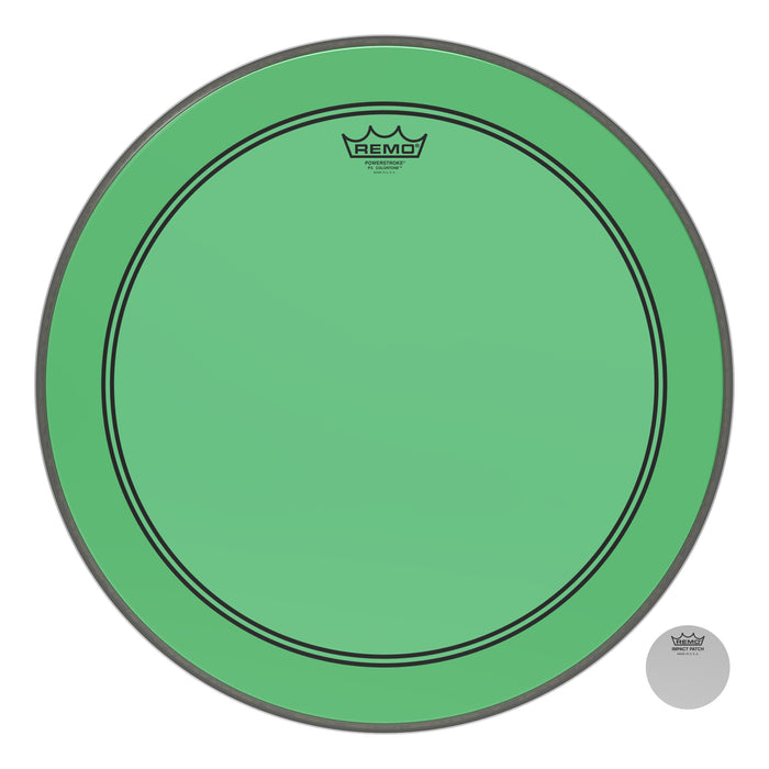 Remo Powerstroke P3 Colortone Green Bass Drumhead 20"