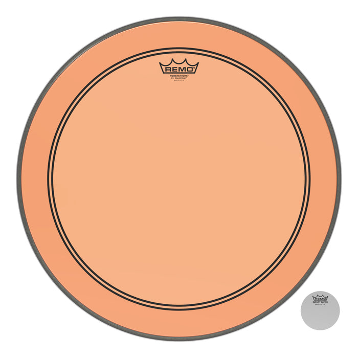 Remo Powerstroke P3 Colortone Orange Bass Drumhead 20"