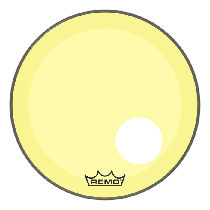 Remo Powerstroke P3 Colortone Yellow Bass Drumhead 20" 5" Offset Hole