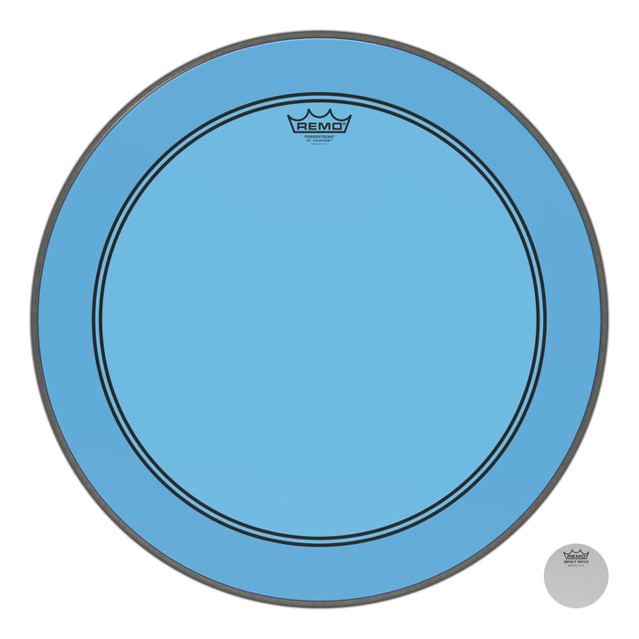 Remo Powerstroke P3 Colortone Blue Bass Drumhead 22"