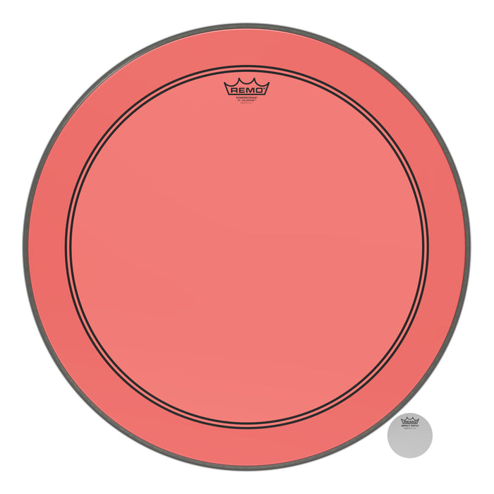 Remo Powerstroke P3 Colortone Red Bass Drumhead 24"