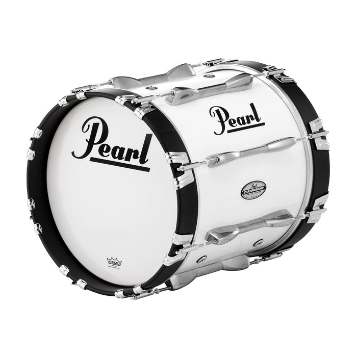 14x14 Championship Maple Marching Bass Drum  - Pure White